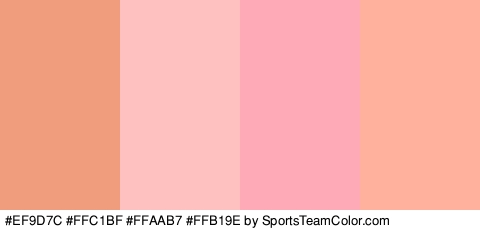 #EF9D7C #FFC1BF #FFAAB7 #FFB19E Colors