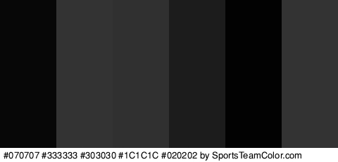 #070707 #333333 #303030 #1C1C1C #020202 #333333 Colors