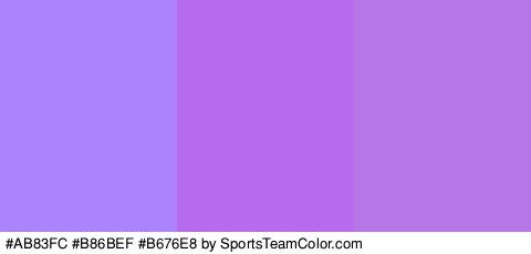 #AB83FC #B86BEF #B676E8 Colors