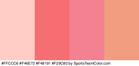 #FFCCC6 #F46E72 #F48191 #F29C80 Colors