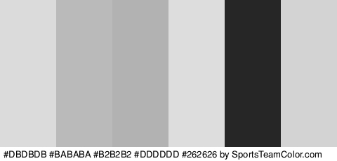 #DBDBDB #BABABA #B2B2B2 #DDDDDD #262626 #D3D3D3 Colors