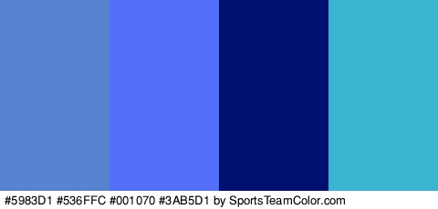 #5983D1 #536FFC #001070 #3AB5D1 Colors