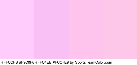 #FFCCFB #F9C0F6 #FFC4EE #FCC7E9 Colors