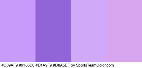 #C89AF9 #9165D8 #D1A9F9 #D8A5EF Colors