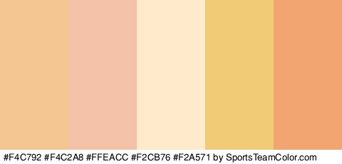 #F4C792 #F4C2A8 #FFEACC #F2CB76 #F2A571 Colors