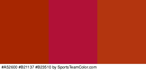 #A52600 #B21137 #B23510 Colors