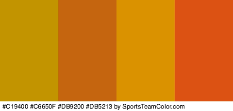 #C19400 #C6650F #DB9200 #DB5213 Colors