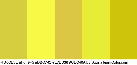 #D6CE3E #F6F945 #DBC743 #E7ED36 #CEC40A Colors