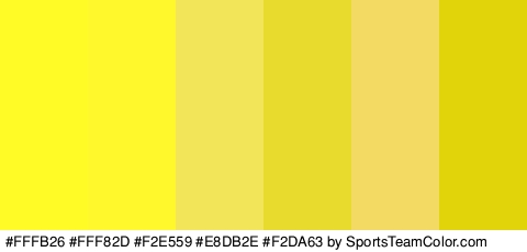 #FFFB26 #FFF82D #F2E559 #E8DB2E #F2DA63 #E2D40B Colors