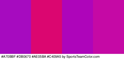 #A70BBF #DB0670 #AE05BA #C409A5 Colors