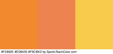 #F2892E #ED8450 #F9CB4D Colors