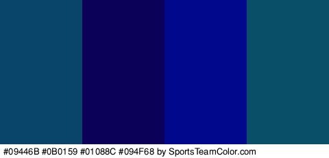 #09446B #0B0159 #01088C #094F68 Colors