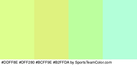 #DDFF8E #DFF280 #BCFF9E #B2FFDA Colors