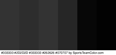 #333333 #2D2D2D #333333 #262626 #070707 #020202 Colors