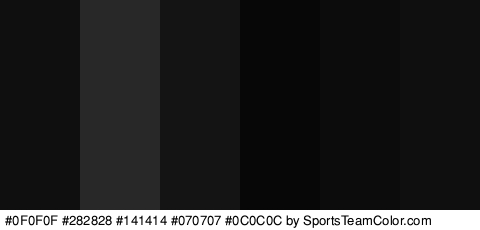 #0F0F0F #282828 #141414 #070707 #0C0C0C #0F0F0F Colors