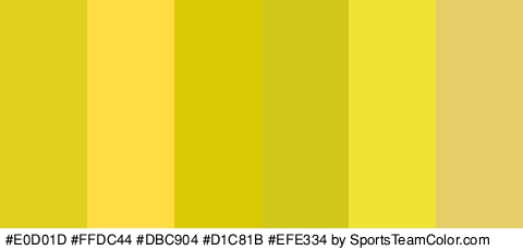 #E0D01D #FFDC44 #DBC904 #D1C81B #EFE334 #E5CE67 Colors