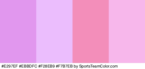 #E297EF #EBBDFC #F28EB9 #F7B7EB Colors