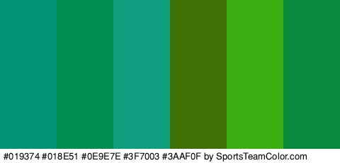 #019374 #018E51 #0E9E7E #3F7003 #3AAF0F #09893C Colors