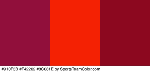 #910F3B #F42202 #8C081E Colors