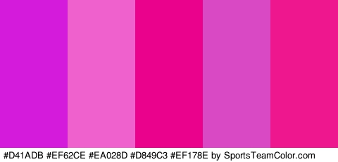 #D41ADB #EF62CE #EA028D #D849C3 #EF178E Colors