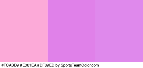 #FCABD9 #E081EA #DF89ED Colors