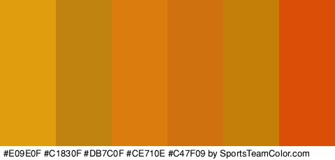 #E09E0F #C1830F #DB7C0F #CE710E #C47F09 #DB4E08 Colors