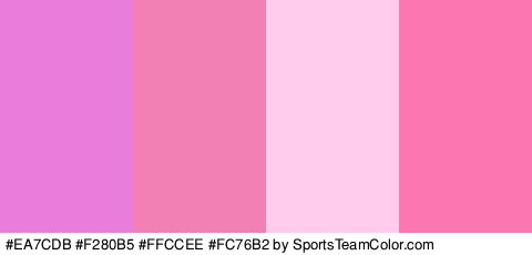 #EA7CDB #F280B5 #FFCCEE #FC76B2 Colors