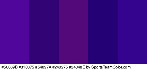 #50069B #310375 #54097A #240275 #34048E Colors