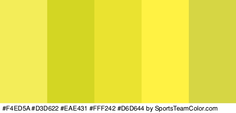 #F4ED5A #D3D622 #EAE431 #FFF242 #D6D644 Colors