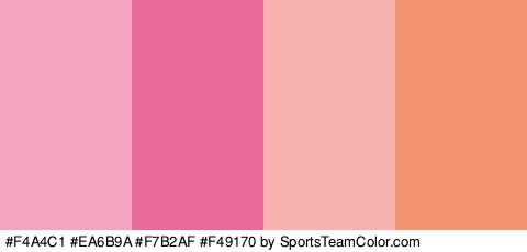 #F4A4C1 #EA6B9A #F7B2AF #F49170 Colors