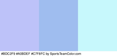 #BDC2F9 #A0BDEF #C7F8FC Colors