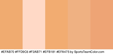 #EFAB70 #FFD9C6 #F2AB71 #EFB181 #EFA475 Colors