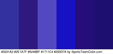 #3331A0 #2E1A7F #5248BF #1711C4 #250D7A #1D0F6D Colors