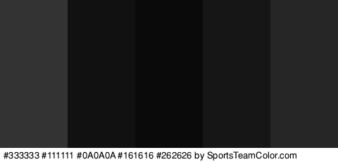 #333333 #111111 #0A0A0A #161616 #262626 Colors