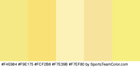 #F4E984 #F9E175 #FCF2B8 #F7E39B #F7EF80 Colors