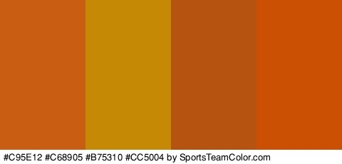 #C95E12 #C68905 #B75310 #CC5004 Colors