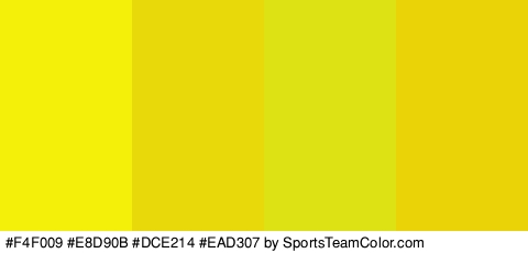 #F4F009 #E8D90B #DCE214 #EAD307 Colors