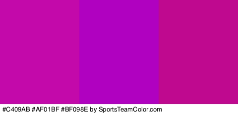 #C409AB #AF01BF #BF098E Colors