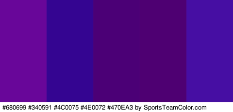 #680699 #340591 #4C0075 #4E0072 #470EA3 Colors