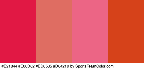 #E21844 #E06D62 #ED6585 #D64219 Colors