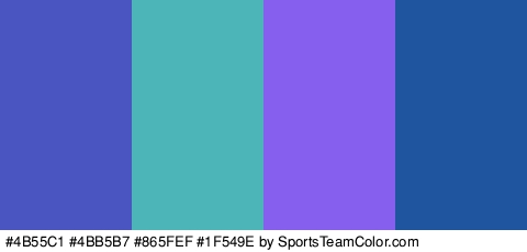 #4B55C1 #4BB5B7 #865FEF #1F549E Colors