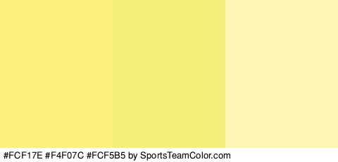 #FCF17E #F4F07C #FCF5B5 Colors