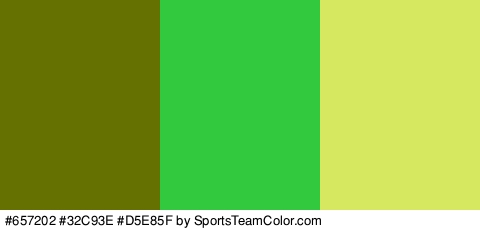 #657202 #32C93E #D5E85F Colors