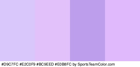 #D9C7FC #E2C0F9 #BC9EED #E0B8FC Colors