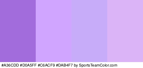 #A36CDD #D0A5FF #C6ACF9 #DAB4F7 Colors