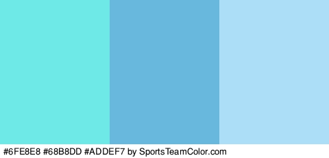 #6FE8E8 #68B8DD #ADDEF7 Colors