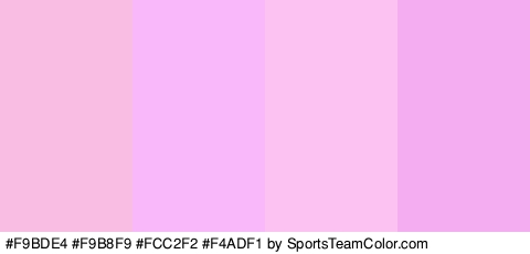 #F9BDE4 #F9B8F9 #FCC2F2 #F4ADF1 Colors