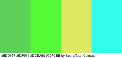 #5DD157 #52F934 #DCEA60 #32FCEB Colors