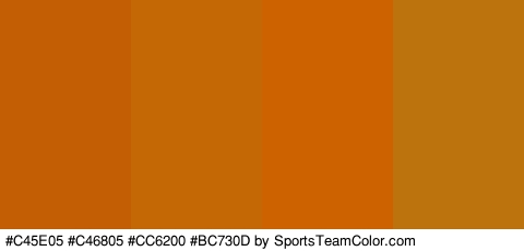 #C45E05 #C46805 #CC6200 #BC730D Colors