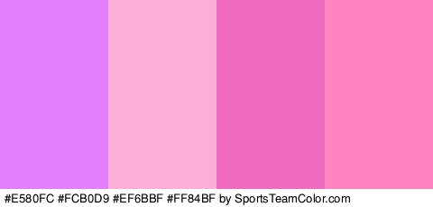 #E580FC #FCB0D9 #EF6BBF #FF84BF Colors